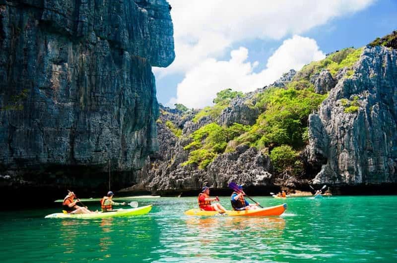 Ang Thong : visite d'une jounée en kayak et plongée en apnée dans le parc marin
