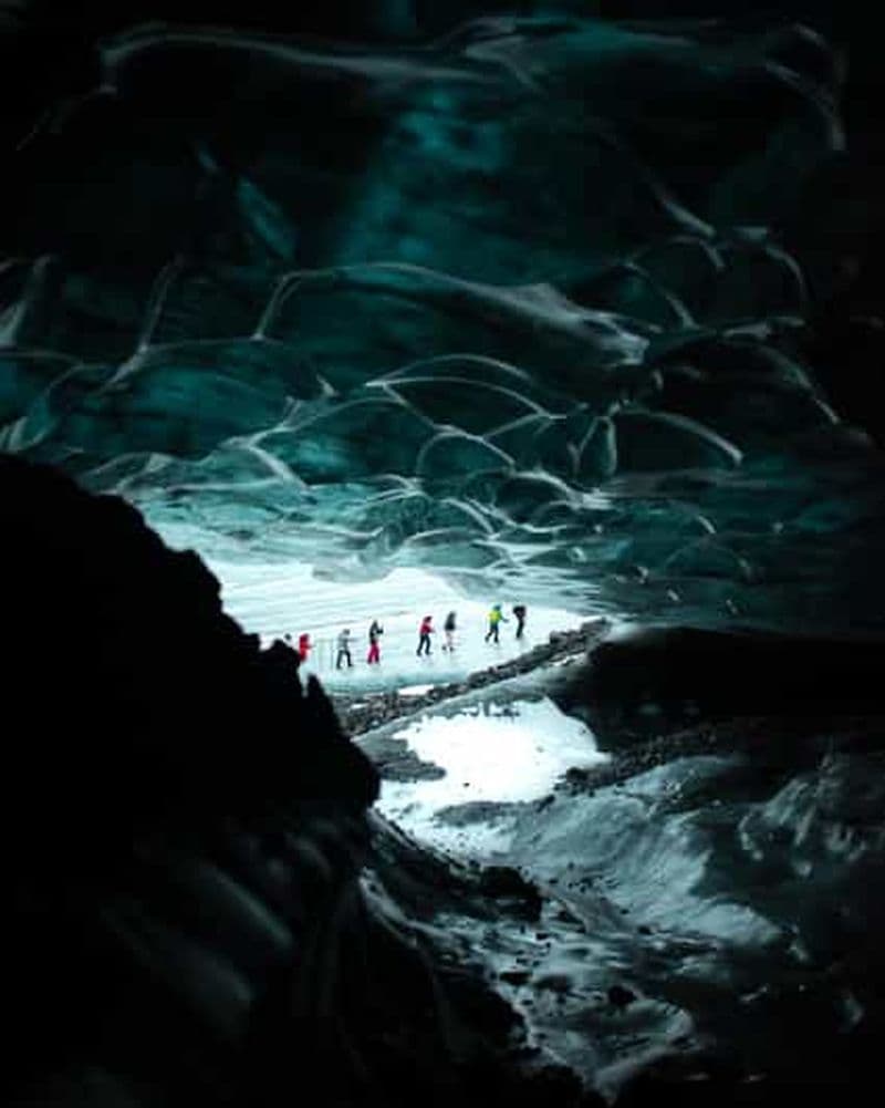 Depuis Jökulsárlón : visite de la grotte de glace bleue du glacier Vatnajökull