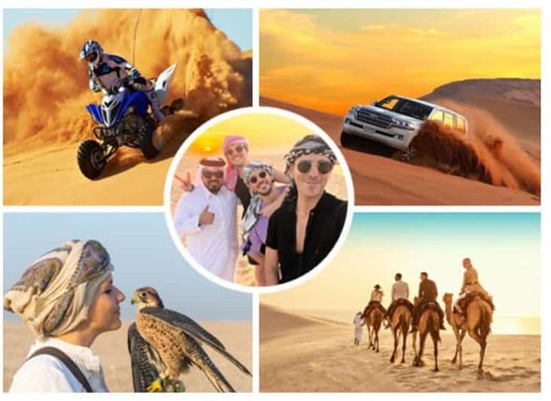 Doha : rallyeee dans les dunes, promenade en chameau et sandboarding en quad, quad ou buggy