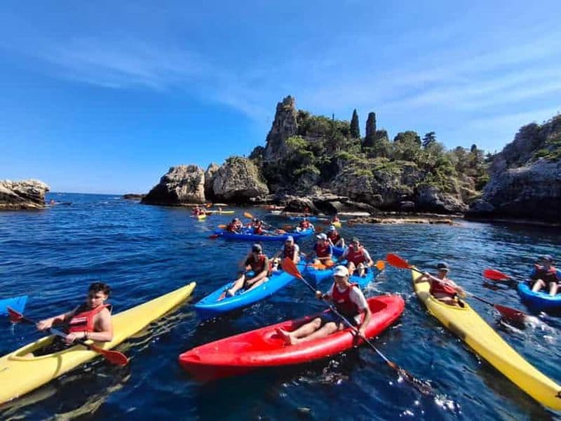 Billet Taormine : excursion en kayak avec guide à Isola Bella