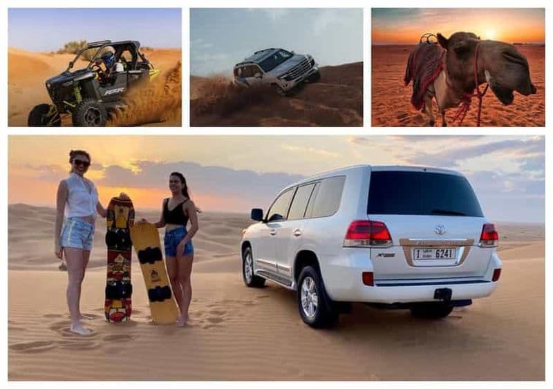 Doha : rallye dans les dunes en quad, en buggy ou en 4x4, balade à dos de chameau et sandboarding