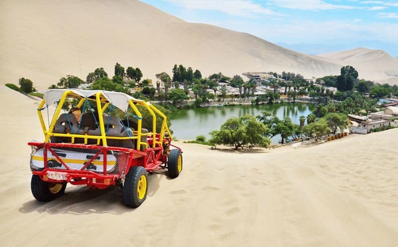 Depuis Huacachina : Coucher de soleil + Sandboard et Buggy dans les dunes