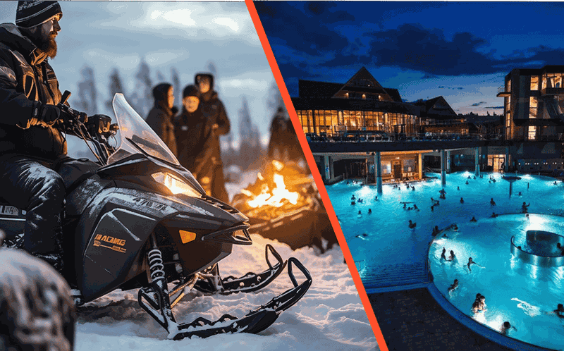 Cracovie : Promenade en motoneige avec piscines thermales et prise en charge à l'hôtel