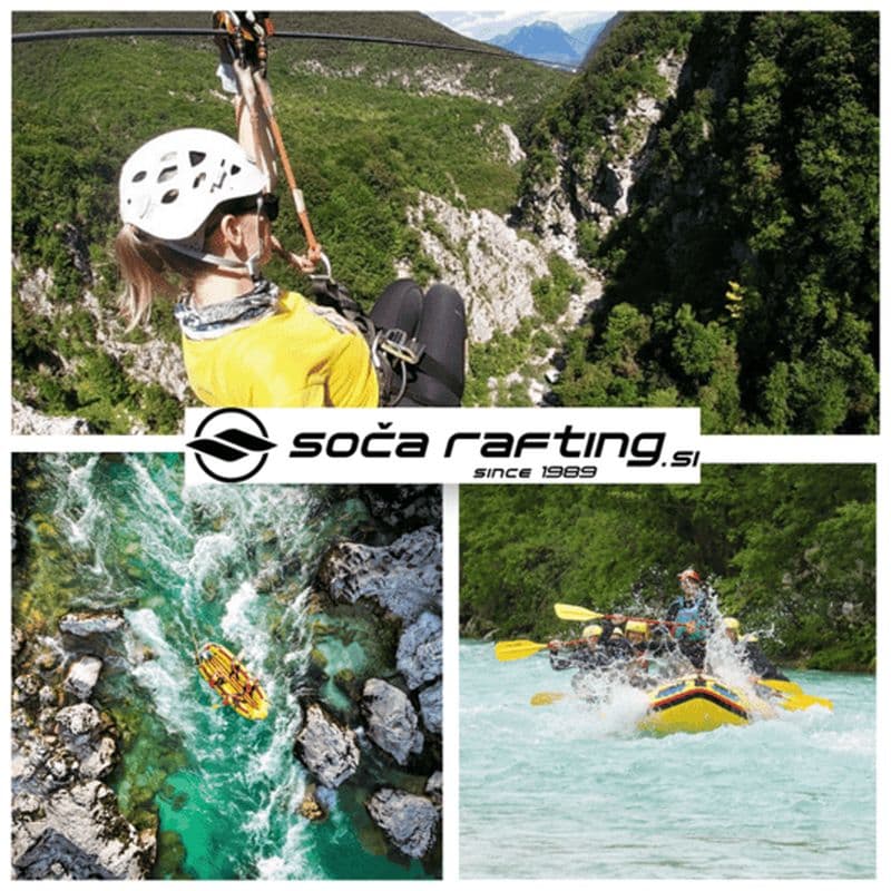 Forfait : Rafting sur la Soča et la plus longue tyrolienne d'Europe