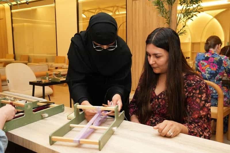 Diriyah, Arabie Saoudite : Atelier de tissage Sadu