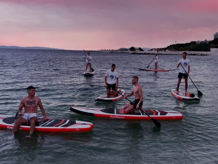 Split : excursion en stand up paddle au coucher du soleil dans la nuit