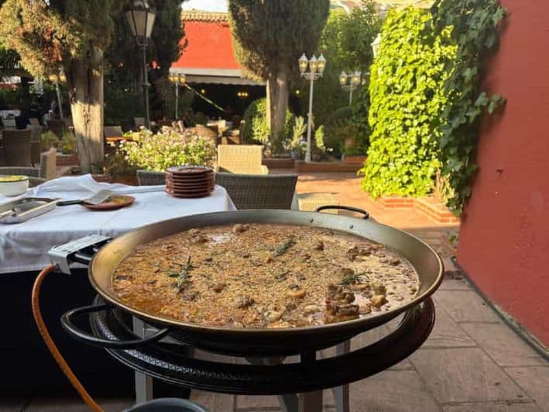 Grenade : dîner avec paella sur une terrasse de l'Albayzín et flamenco en direct
