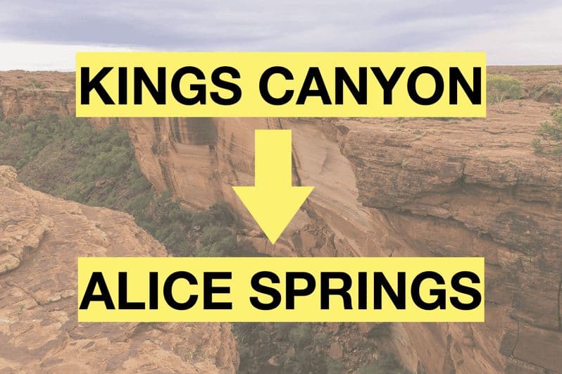 Kings Canyon : transfert vers Alice Springs
