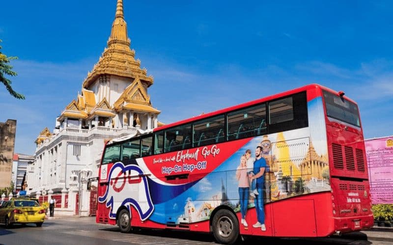 Bangkok : Visite nocturne à pied du quartier chinois et bus à arrêts multiples