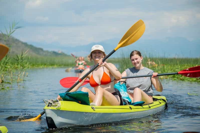 Lac Skadar : kayak individuel, canaux cachés et baignade