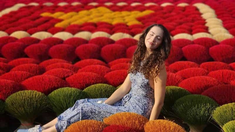 Hanoi : visite Instagram du village de l'encens, de la fabrication des chapeaux et de la laque