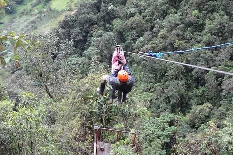 Baños : Zipline dans la canopée au parc d'aventure de Puntzan