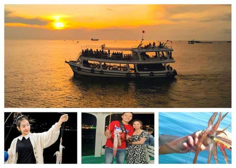 Phu Quoc : Tour en bateau de pêche aux calamars au coucher du soleil et de nuit