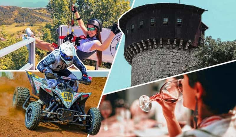 Tirana : château de Petrela, quad, tyrolienne et dégustation de vins