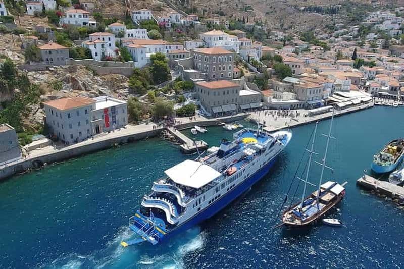 Croisière à Hydra, Poros et Égine avec déjeuner buffet et transfert au port