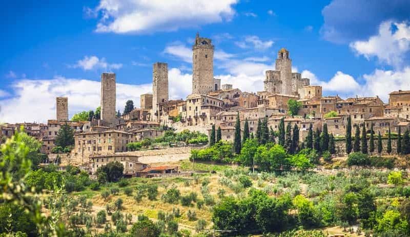 Billet Florence : Excursion d'une journée à San Gimignano et Volterra avec nourriture et vin