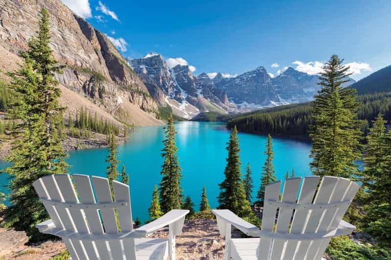 Banff/Calgary : Louise, lac Moraine et canyon Johnston