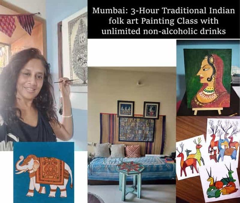 Billet Mumbai : cours de peinture avec boissons non alcoolisées illimitées