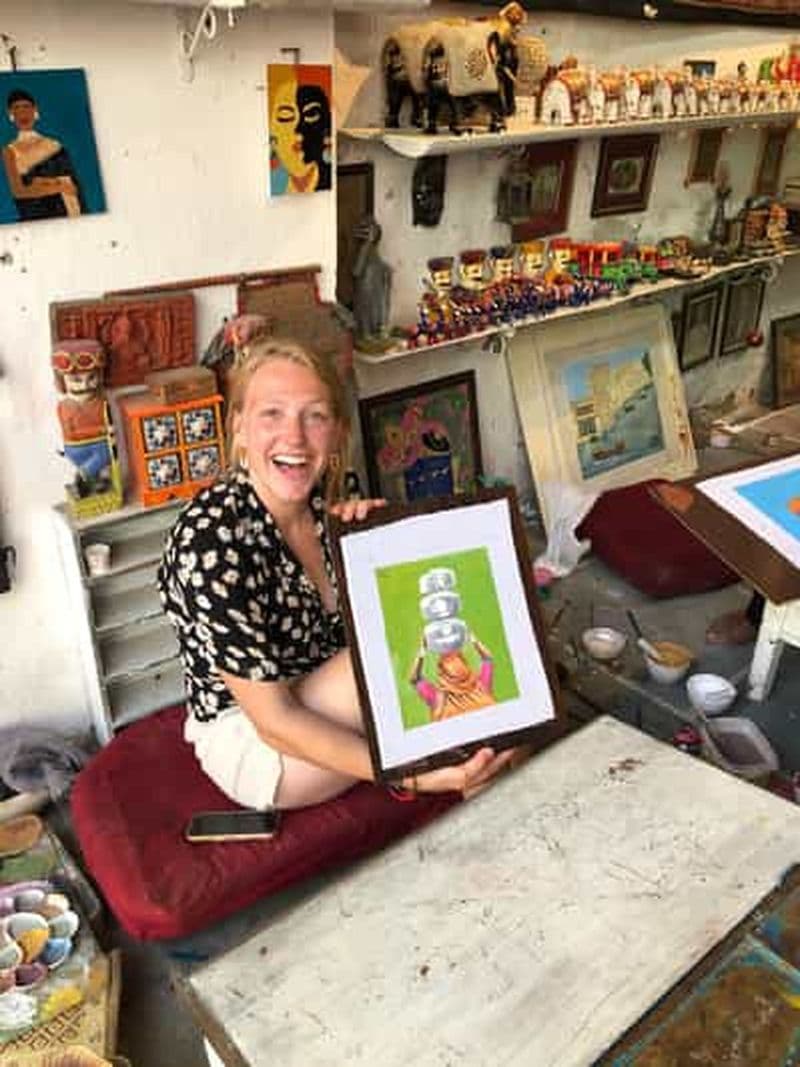 Cours de peinture miniature traditionnelle à Udaipur, Rajasthan