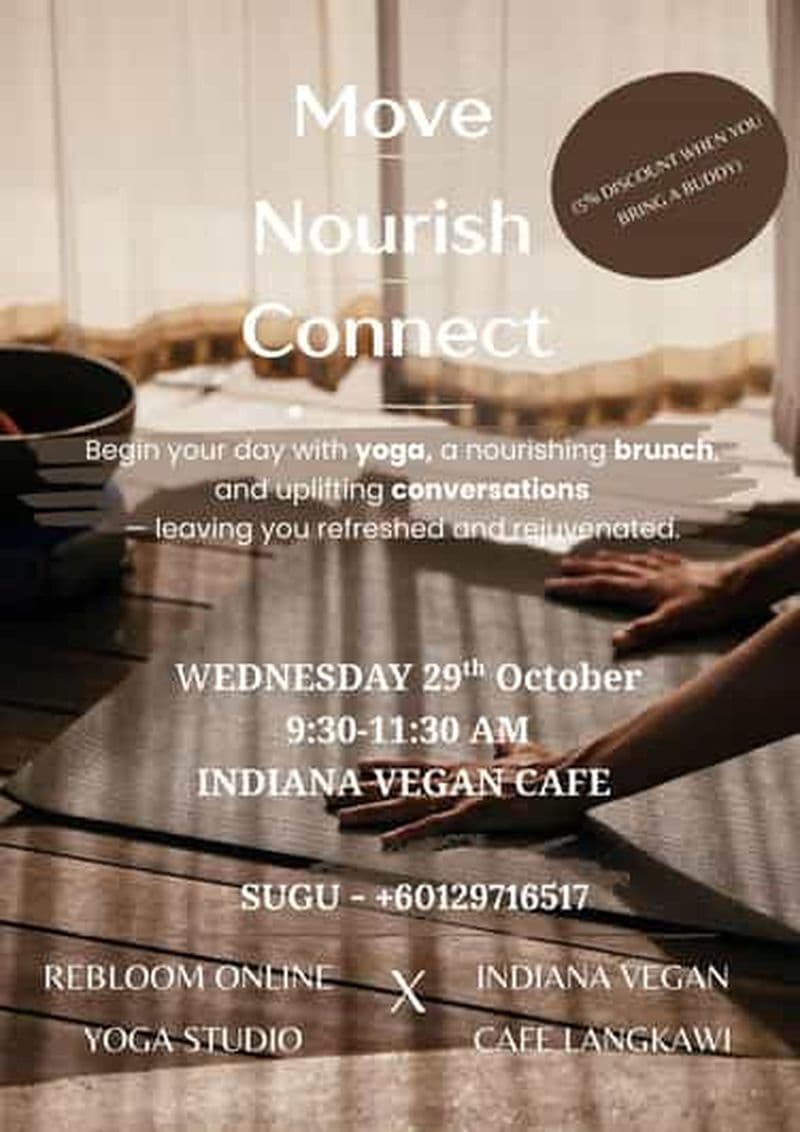 29 octobre : Yoga et brunch à l'Indiana Vegan Cafe Langkawi