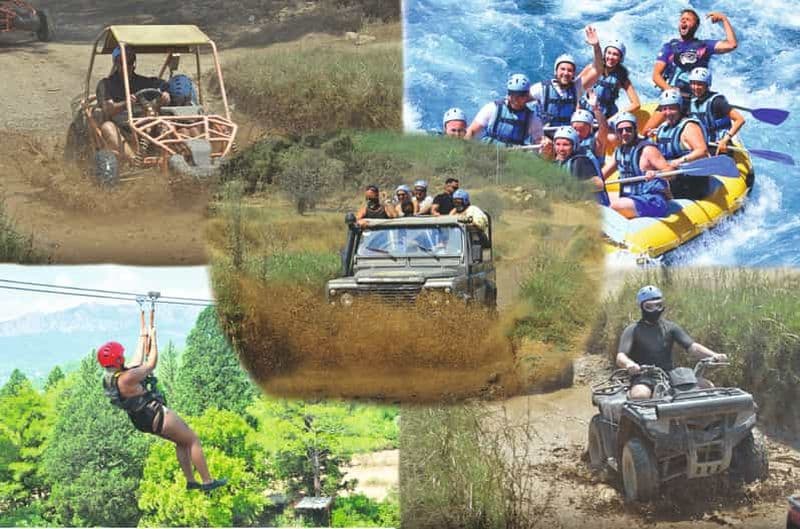 Billet Side/Antalya : excursion en jeep, buggy, rafting et tyrolienne avec déjeuner