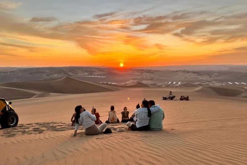 Depuis Huacachina : Planche à voile dans le désert d'Ica au coucher du soleil