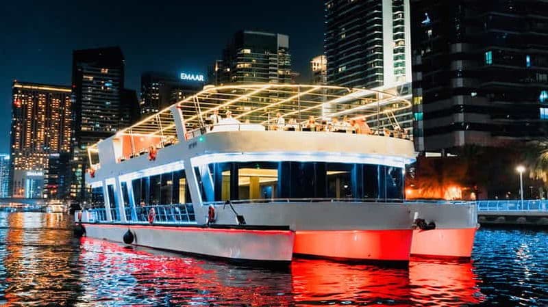 Dubaï : Croisière au coucher du soleil ou dîner-croisière avec musique live et open bar