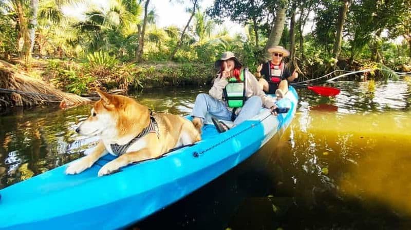 Bangkok : Kayak caché et tour en bateau électrique à longue queue