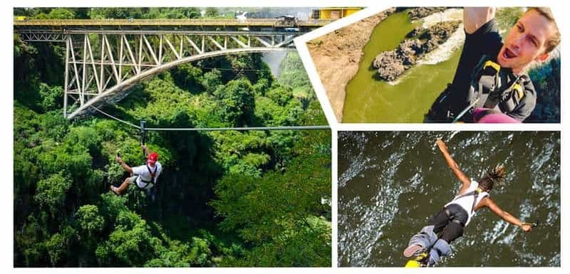 Faites l'expérience du saut à l'élastique, de la balançoire et du toboggan depuis le pont des chutes Victoria