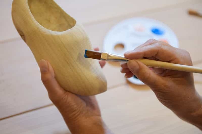 Billet Zaanse Schans : Atelier de peinture sur chaussures en bois