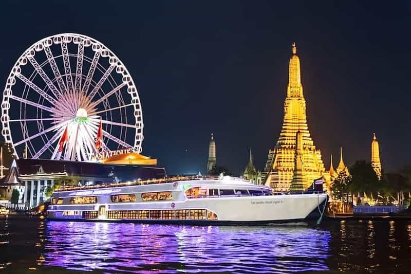 Billet Bangkok : White Orchid Chao Phraya Dinner Cruise free Beer (bière gratuite)