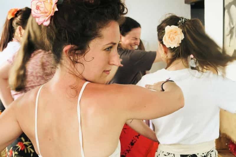 Barcelone : Expérience flamenco avec cours de danse, vin et audiovisuel.