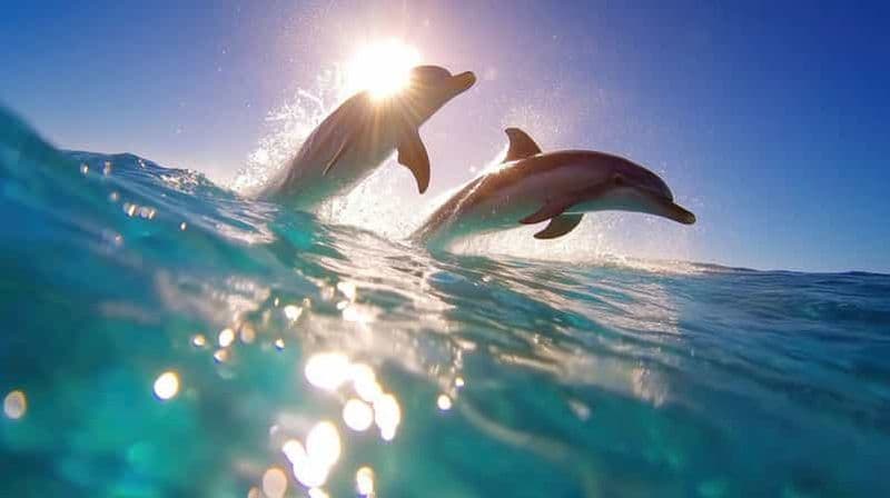 Hurghada : Observation des dauphins en hors-bord et snorkeling avec des fruits
