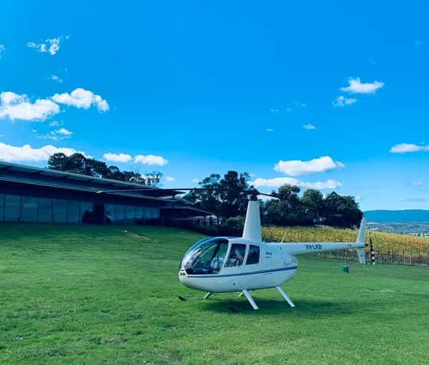 Melbourne : Déjeuner privé en hélicoptère dans les vignobles de la vallée de Yarra