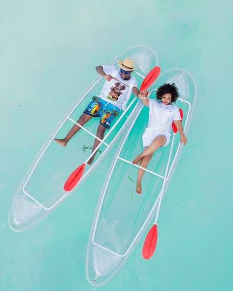 Billet Zanzibar : Kayak transparent et drone (avec prise en charge incluse)