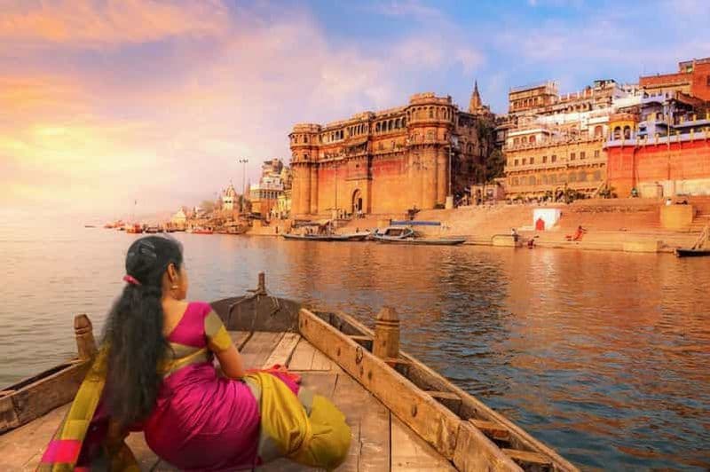 Billet Varanasi : Excursion privée d'une journée avec croisière sur le Gange