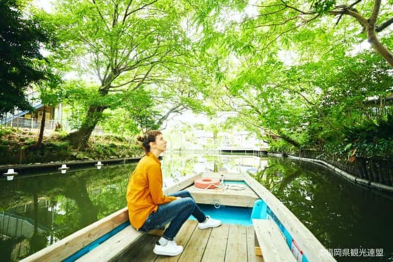 Fukuoka : croisière commentée sur la rivière Yanagawa et déjeuner, visite guidée privée