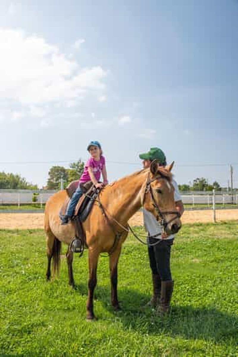 Première leçon d'équitation à Moita