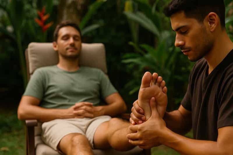 Medellín : rituel de massage des pieds pour les marcheurs et les randonneurs