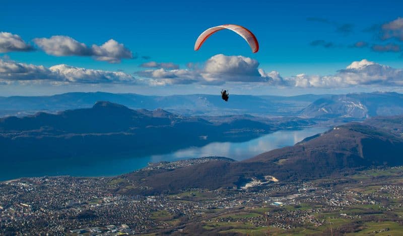 Vol en parapente au lac du Bourget
