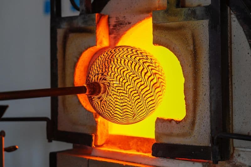 Atelier de soufflage de verre à Venise