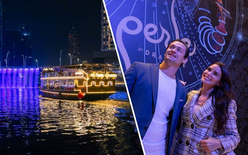 Au départ du canal de Dubaï : dîner-croisière de 3 heures sur un boutre avec billets pour le spectacle de La Perle