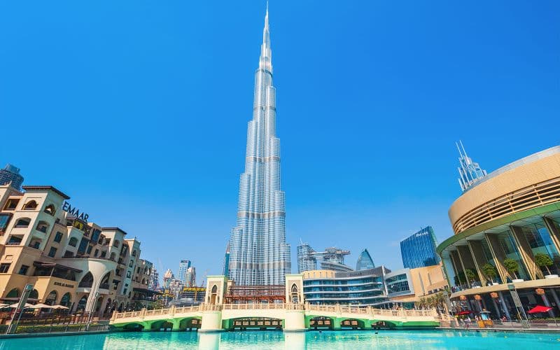 Depuis Abu Dhabi : Visite guidée de la ville de Dubaï avec billets pour le Burj Khalifa et déjeuner