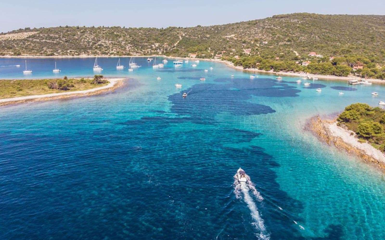 Depuis Split : Lagon bleu, baie de Duga et excursion en bateau à Trogir avec plongée en apnée