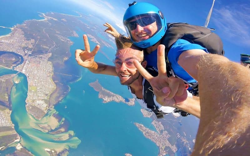Saut en parachute en tandem à Newcastle Beach