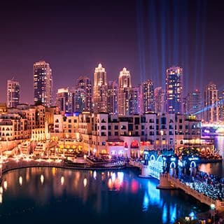 Bus touristique nocturne Big Bus de Dubaï