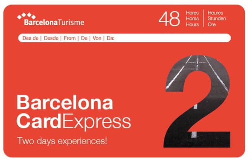 Billet Barcelona Card Express 48 heures - Réductions sur les attractions et transports publics gratuits