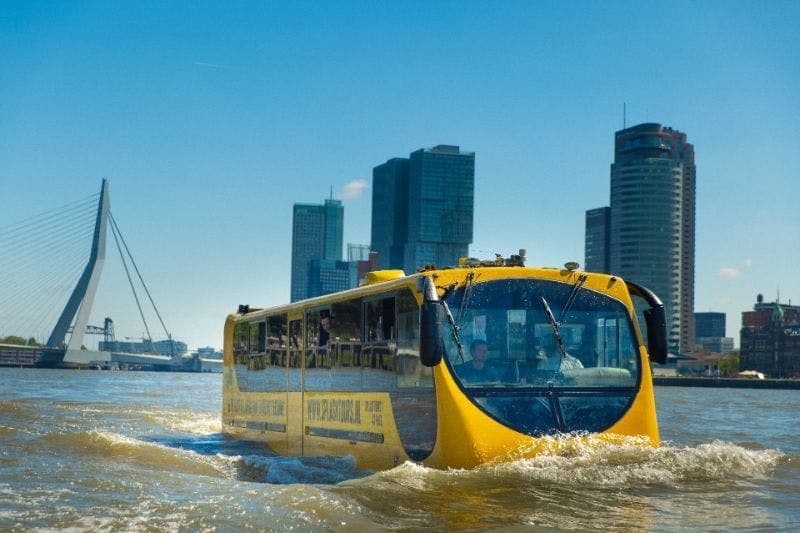 Tour en bus amphibie à Rotterdam
