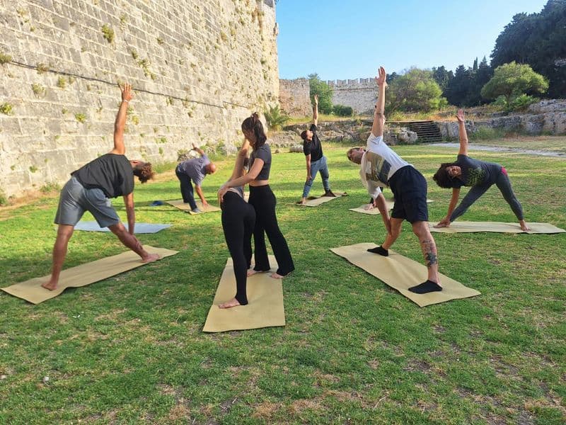 Rhodes Old Town 2-hour outdoor yoga experience at Grand Masters Garden