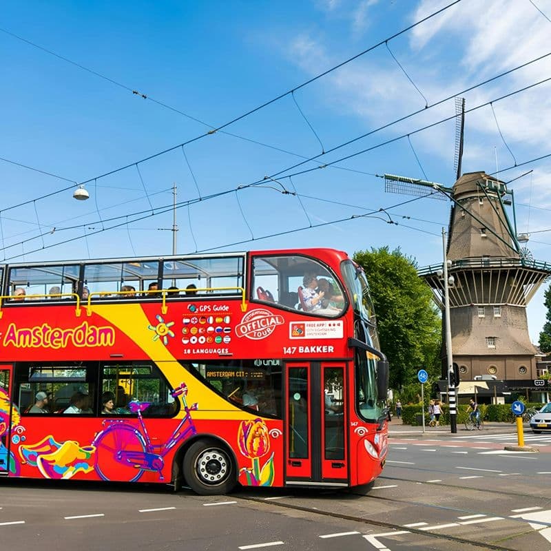 Amsterdam City Sightseeing hop-on hop-off bus and boat combo